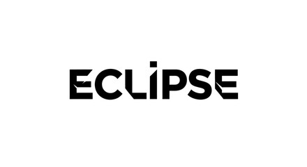 Eclipse Text Logo with Stylized Lettering and Modern Design.