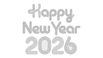 New Year 2026: A sleek, modern design celebrating the arrival of the New Year, with the year 2026 prominently displayed. conveying optimism and anticipation.