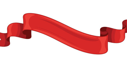 Vibrant red scroll banner element for stylish announcements and promotions, perfect for adding flair to your designs and layouts with ease