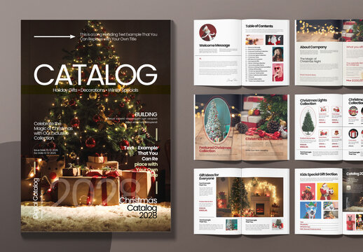 Christmas Holiday Product Catalog Design