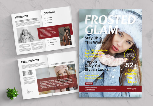 Winter Fashion Magazine Template