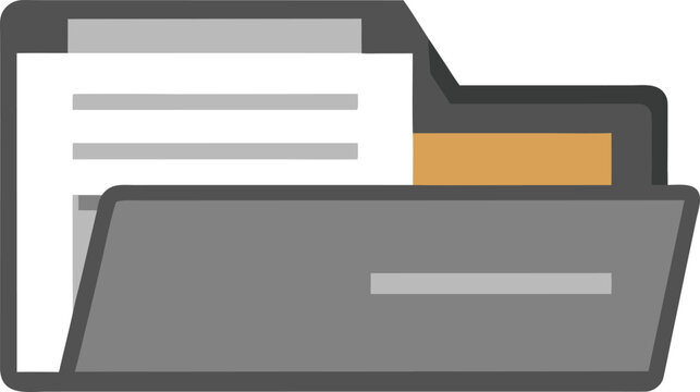 Open folder with documents and tab icon