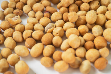 Savory Crunchy Peanuts Flat Lay Photo