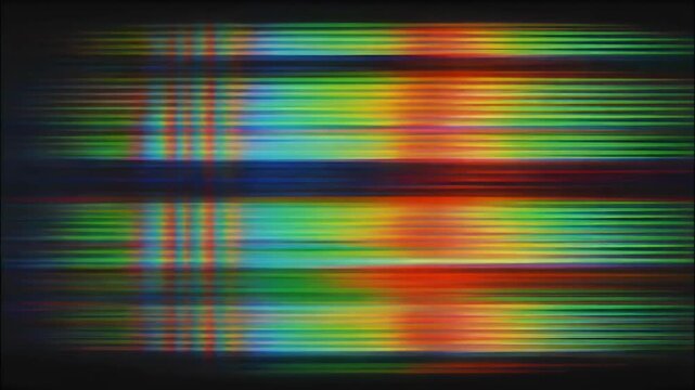 Abstract horizontal stripes of vibrant colors with a glitch effect.