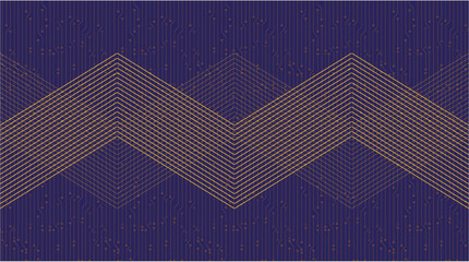 Golden Wave on Violet Technology Background,comic and Motion concept design,vector.