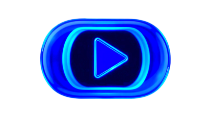aqua blue button with metalic ring.
blue violet play button 3d isolated transparent PNG