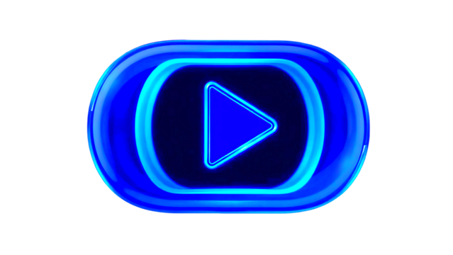 aqua blue button with metalic ring.
blue violet play button 3d isolated transparent PNG - Powered by Adobe