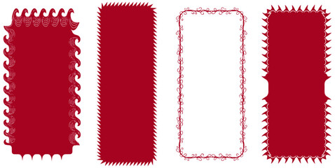 Elegant decorative borders and frames for invitations, cards or photos, scalable vector art