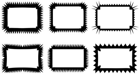 Dynamic sharp frames graphic elements for creative design projects and modern presentations