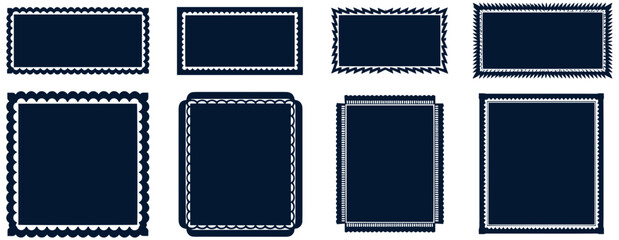 Elegant collection of decorative frames offers stylish borders for designs and layouts