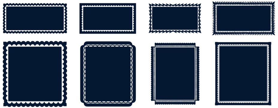 Elegant collection of decorative frames offers stylish borders for designs and layouts