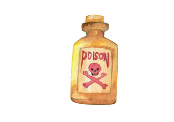 [Watercolor]poison bottle