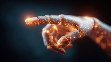 Futuristic digital interaction event virtual realm 3d visualization sci-fi environment close-up concept