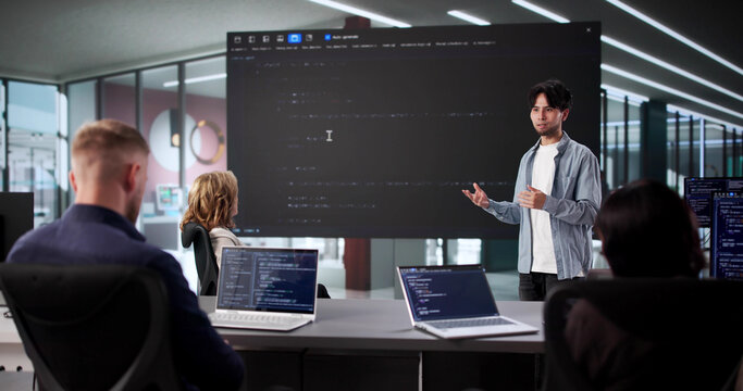 Web Software Developers Meet In Classroom