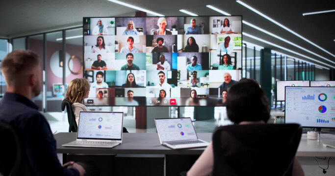 Virtual Office Conference In Video Room