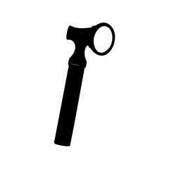 Classic skeleton key silhouette vector graphic illustration Vector, illustration