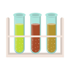 Science Laboratory Equipment. Vector Illustration in Cartoon Design.