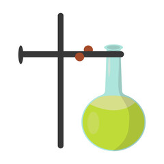 Science Laboratory Equipment. Vector Illustration in Cartoon Design.