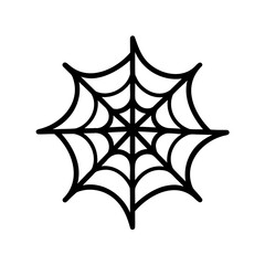 Naklejka premium Simple Spiderweb Vector Illustration for Halloween or Web Design Projects