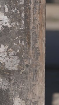 Aged Wood Wall with Peeling Paint, Huizhou Historic Architecture