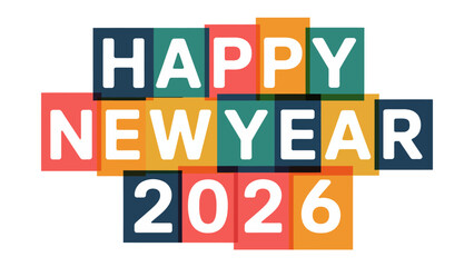 New Year 2026: A vibrant and colorful design wishing Happy New Year 2026, embodying festive cheer, new beginnings, and the excitement of the upcoming year. 