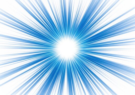 Bright blue light bursting outwards from a central bright white core