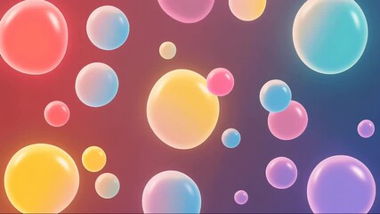 Abstract Colorful Bubbles Floating Background - Dreamy, Vibrant, & Playful Design