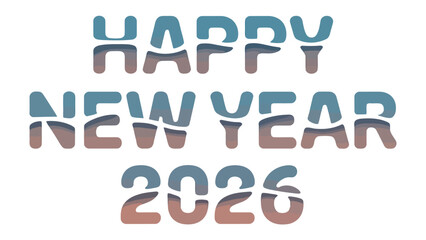 New Year 2026 Typography: Capturing the spirit of anticipation with elegantly crafted typography, the design brings the promise of 2026.