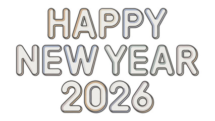 New Year 2026 Celebration: A modern, elegant digital display spells out Happy New Year 2026, inviting a fresh beginning with a stylish design and a message of hope and joy.