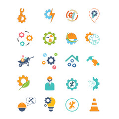 construction mechanics and engineering  icon