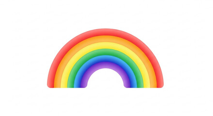 Vibrant rainbow radiating joy and hope, an emblem of diversity and inclusion, perfect for cheerful designs and inspiring messages of unity