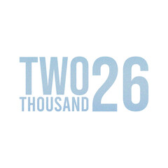 Abstract Grainy Gradient Year 2026 PNG Design. Isolated Modern New Year Future Concept Transparent Background
