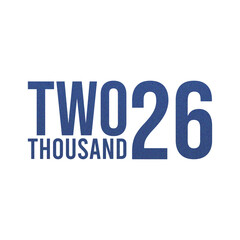 Abstract Grainy Gradient Year 2026 PNG Design. Isolated Modern New Year Future Concept Transparent Background
