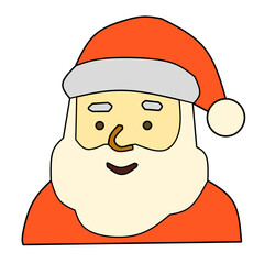 Santa Character Flat Icon