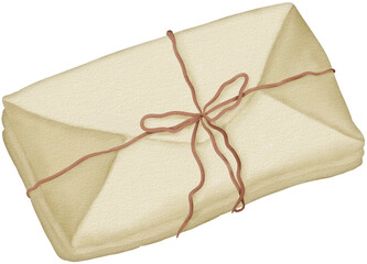 Watercolor Envelope with String