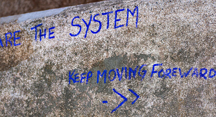 graffiti on sidewalk of Toronto