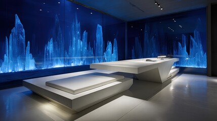 Modern Futuristic Interior Design Reception Area