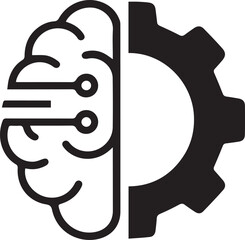 Brain and Gear Integration: An abstract representation of the synergy between the mind and mechanics, featuring a stylized brain merged with a gear.