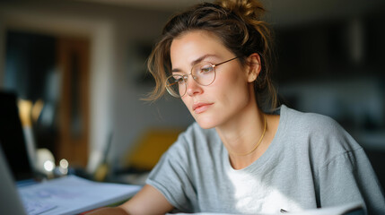A remote worker maintaining a strict schedule, using a timer and color-coded planner to stay accountable in a quiet home office — time management discipline, structured workflow, and consistent