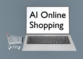 AI Online Shopping concept