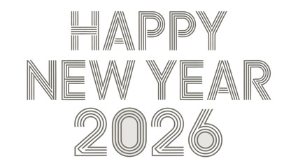 New Year 2026: A sleek and modern graphic celebrates the dawn of the new year 2026, offering a contemporary greeting. The design incorporates elegant typography, evoking a sense of optimism.