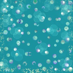 Blue Bubble Pattern Background Design For Wallpaper or Design Ilustration