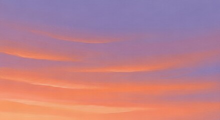 Obraz premium Vibrant orange and purple sunset sky with delicate wispy cloud formations above