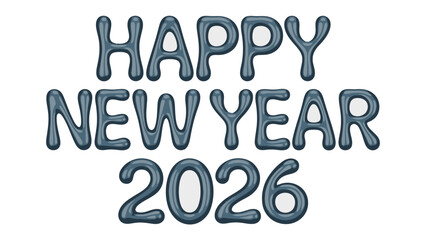 Happy New Year 2026 Typography: A celebratory graphic with the message Happy New Year 2026 displayed prominently in a stylish and festive font.