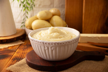 Mashed Potatoes. A classic side dish made with mashed boiled potatoes, often used to accompany various dishes; an easy and practical recipe that is very popular.
