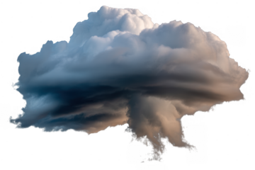 Dramatic Cumulonimbus Cloud Formation isolated on a transparent background