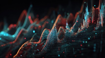 abstract futuristic financial data visualization