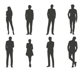 Business People Silhouette Vector Illustration