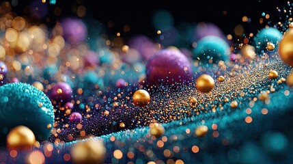 Abstract Colorful Spheres With Vibrant Colors
