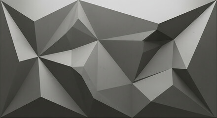 Abstract gray geometric polygon background texture with shadows